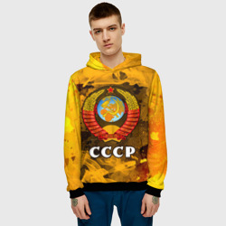 Мужская толстовка 3D Советский союз - герб - Пламя - фото 2