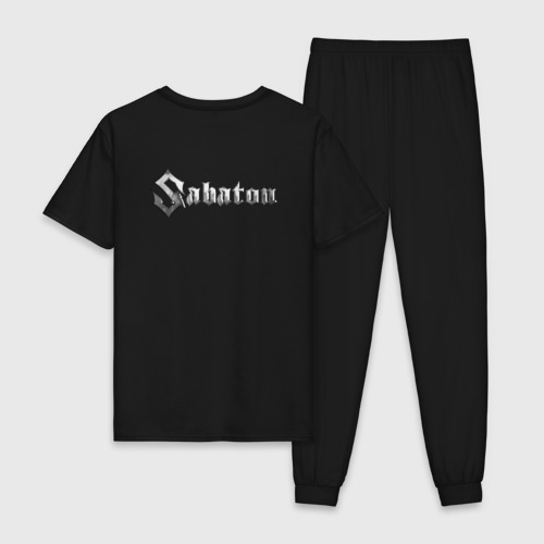 Мужская пижама хлопок Sabaton + спина, цвет черный - фото 2