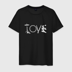 Барабанщик love – Мужская футболка хлопок с принтом купить со скидкой в -20%