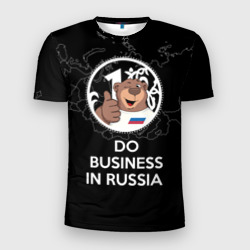 Мужская футболка 3D Slim Do business in Russia