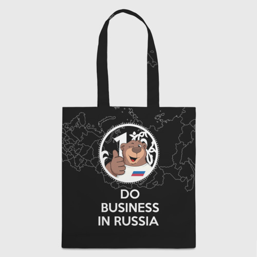 Шоппер 3D с принтом Do business in Russia, вид спереди #2