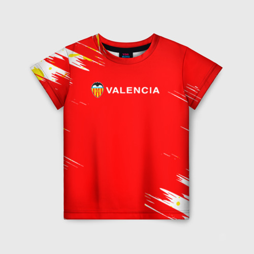 Детская футболка 3D с принтом Валенсия sport, вид спереди #2