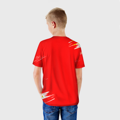 Детская футболка 3D с принтом Валенсия sport, вид сзади #2