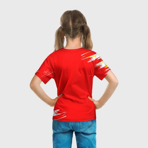 Детская футболка 3D с принтом Валенсия sport, вид сзади #2