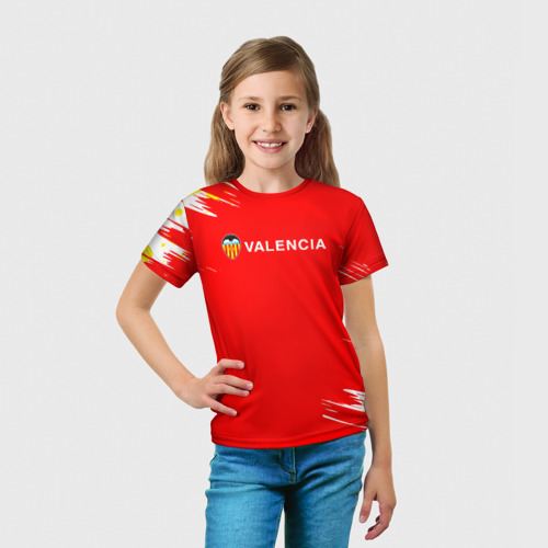 Детская футболка 3D с принтом Валенсия sport, вид сбоку #3