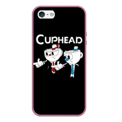 Чехол для iPhone 5/5S матовый Cuphead грозные ребята из Криминального чтива