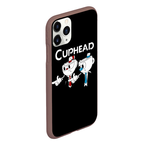 Чехол для iPhone 11 Pro Max матовый Cuphead грозные ребята из Криминального чтива, цвет коричневый - фото 3