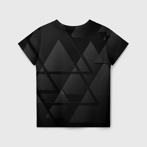 Детская футболка 3D с принтом Mitsubishi Геометрия треугольники, вид сзади #1