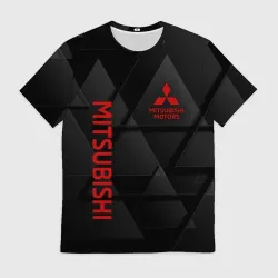 Мужская футболка 3D Mitsubishi Геометрия треугольники