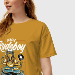 Женская футболка хлопок Oversize Rudeboy - фото 2