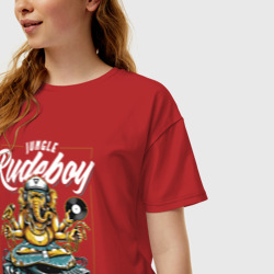 Женская футболка хлопок Oversize Rudeboy - фото 2