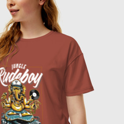 Женская футболка хлопок Oversize Rudeboy - фото 2