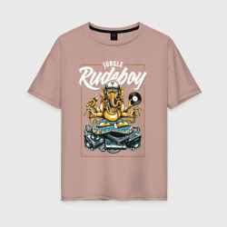 Женская футболка хлопок Oversize Rudeboy