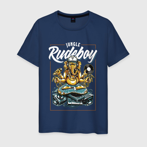 Мужская футболка из хлопка с принтом Rudeboy, вид спереди №1