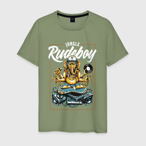Мужская футболка хлопок Rudeboy, цвет авокадо