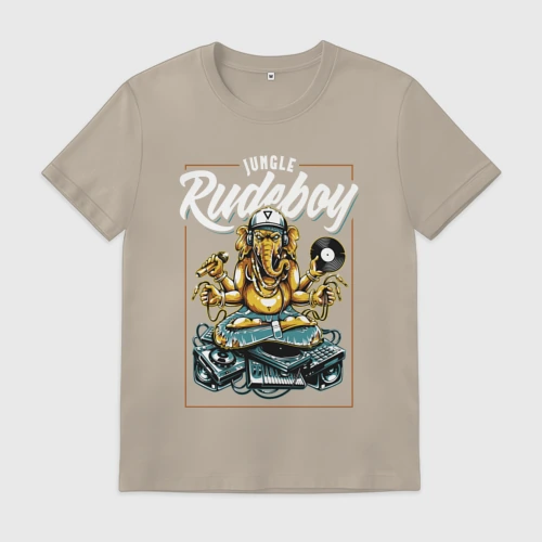 Мужская футболка хлопок с принтом Rudeboy, вид спереди #2