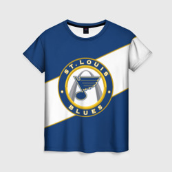 Женская футболка 3D St. Louis Blues Сент Луис Блюз