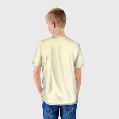 Детская футболка 3D с принтом Жираф хипстер!, вид сзади #2
