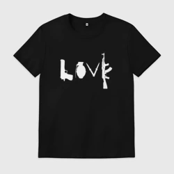 Мужская футболка хлопок Banksy love Weapon