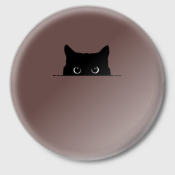 Значок Черная кошка выглядывает из укрытия