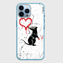 Чехол для iPhone 14 Pro Max Banksy Бэнкси крыса