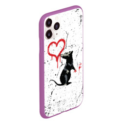 Чехол для iPhone 11 Pro Max матовый Banksy Бэнкси крыса - фото 2