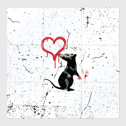 Магнитный плакат 3Х3 Banksy Бэнкси крыса