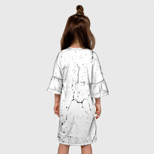 Детское платье 3D BANKSY | БЭНКСИ девочка на качелях с сердцами, цвет 3D печать - фото 5