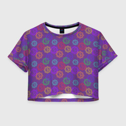 Женская футболка Crop-top 3D Мантра ом - Аум