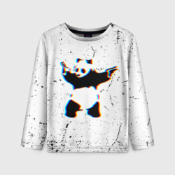 Детский лонгслив 3D Banksy Panda with guns Бэнкси