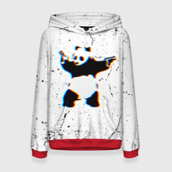 Женская толстовка 3D Banksy Panda with guns Бэнкси