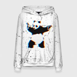 Женская толстовка 3D Banksy Panda with guns Бэнкси