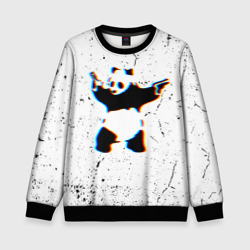 Детский свитшот 3D Banksy Panda with guns Бэнкси