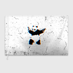 Флаг 3D Banksy Panda with guns Бэнкси