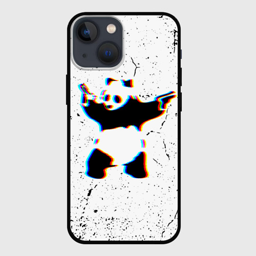 Чехол для iPhone 13 mini Banksy Panda with guns Бэнкси