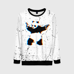 Женский свитшот 3D Banksy Panda with guns Бэнкси