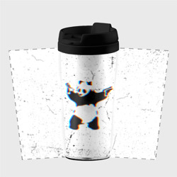 Термокружка-непроливайка Banksy Panda with guns Бэнкси - фото 2