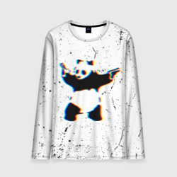 Мужской лонгслив 3D Banksy Panda with guns Бэнкси