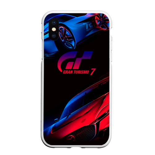 Чехол для iPhone XS Max матовый Gran Turismo 7, цвет белый