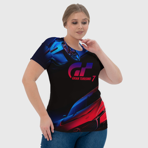 Женская футболка 3D Gran Turismo 7, цвет 3D печать - фото 6