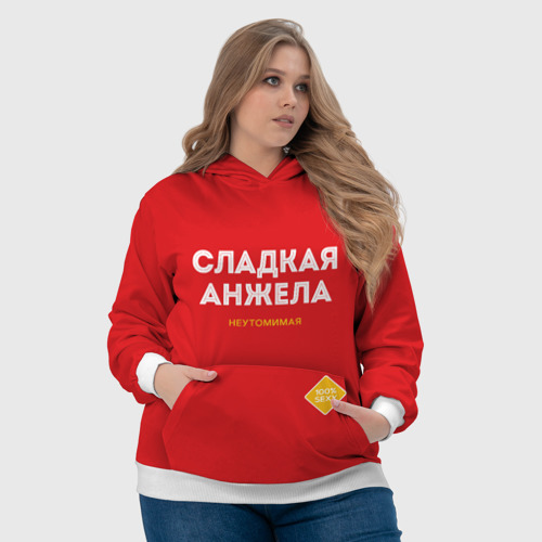 Женская толстовка 3D Сладкая Анжела, цвет 3D печать - фото 6