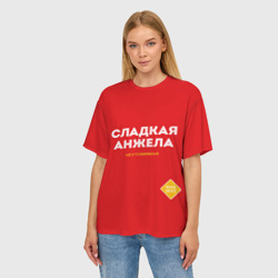 Женская футболка oversize 3D Сладкая Анжела - фото 2