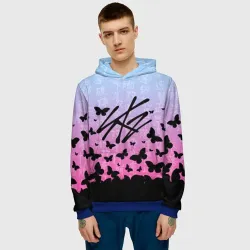 Мужская толстовка 3D Stray Kids Бабочки - фото 2