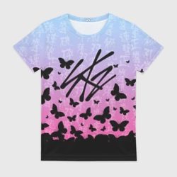 Женская футболка 3D Stray Kids Бабочки