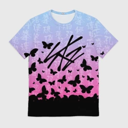 Мужская футболка 3D Stray Kids Бабочки