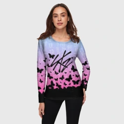 Женский лонгслив 3D Stray Kids Бабочки - фото 2