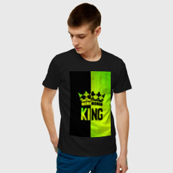 Мужская футболка хлопок Надпись KING  - фото 2