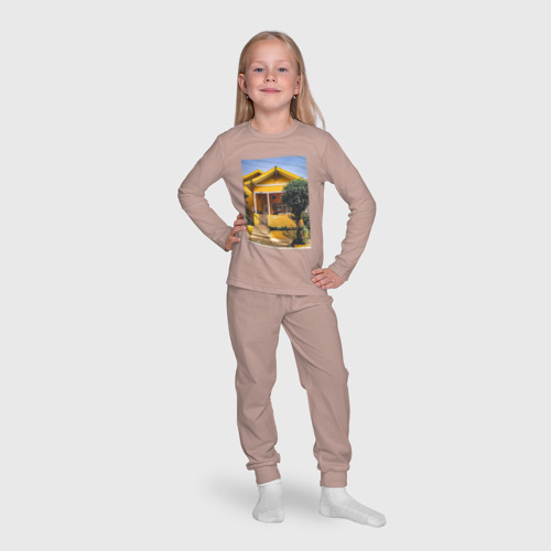 Детская пижама с лонгсливом хлопок Жёлтый Дом, цвет пыльно-розовый - фото 7