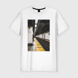 Мужская футболка хлопок Slim Метрополитен В Нью-Йорке