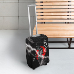 Чехол для чемодана 3D Самурай Бусидо Иероглифы Samurai Lightning - фото 2